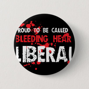Bóton Redondo 5.08cm Liberal orgulhoso do coração de sangramento