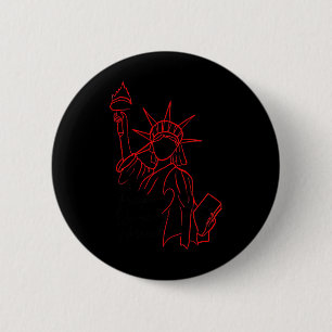Bóton Redondo 5.08cm Liberdade Democracia Tolerância, Anti Trump 