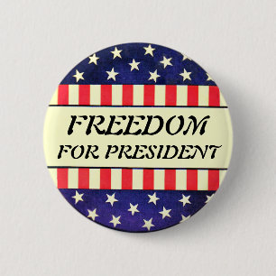 Bóton Redondo 5.08cm Liberdade do botão do presidente