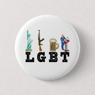 Bóton Redondo 5.08cm Liberdade LGBT Armas Cerveja Trump Presente Políti