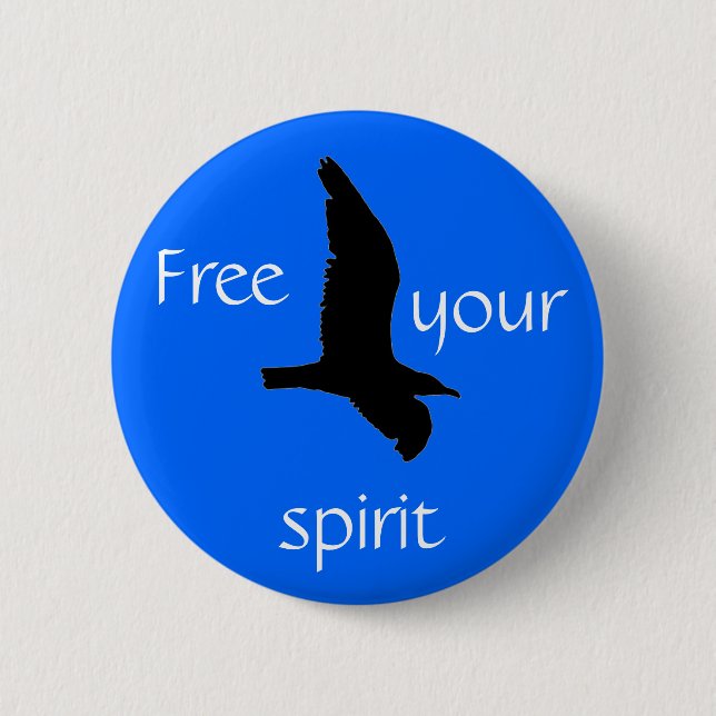 Bóton Redondo 5.08cm Liberte seu espírito | (Frente)
