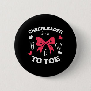 Bóton Redondo 5.08cm Lider De Torcida De Laço A Pé Cheerleading Mulhere