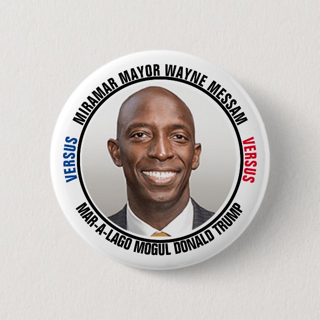 Bóton Redondo 5.08cm Líder do Mayor Contra Março-um-Lago de Miramar (Frente)