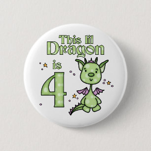 Bóton Redondo 5.08cm Lil Dragon 4º Aniversário