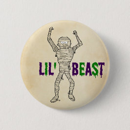 Bóton Redondo 5.08cm Lil'Beast Drit Font Mummy Halloween