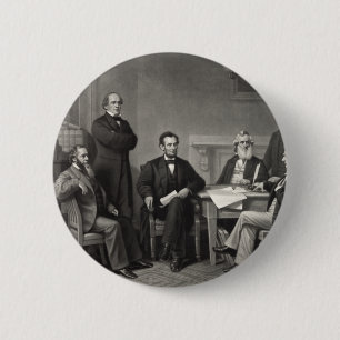 Bóton Redondo 5.08cm Lincoln que lê a proclamação da emancipação
