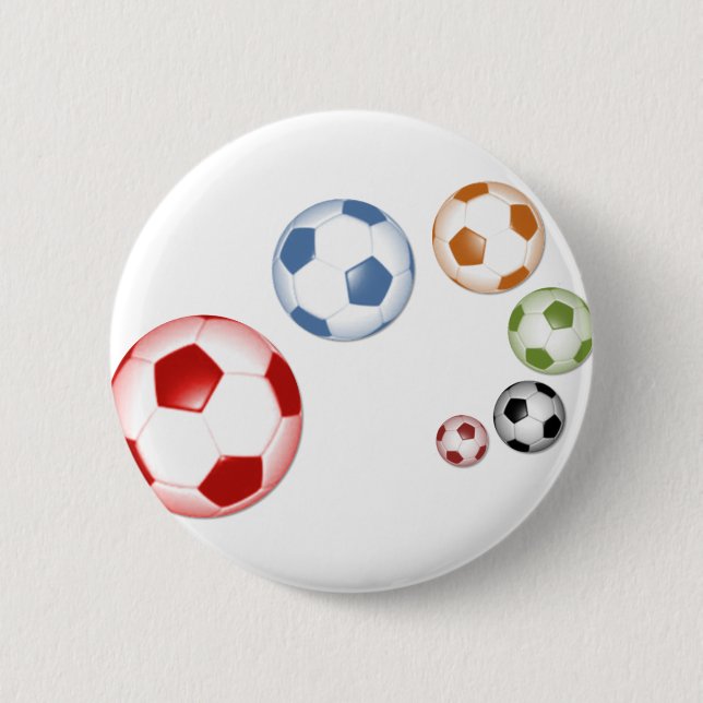 Bóton Redondo 5.08cm Lindo conjunto de bolas de futebol (Frente)