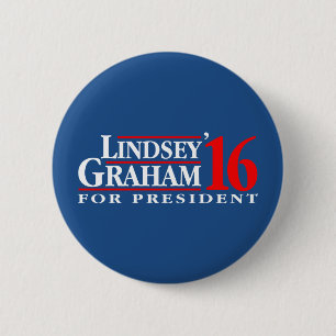Bóton Redondo 5.08cm Lindsey Graham para o presidente