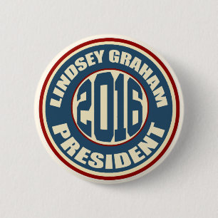 Bóton Redondo 5.08cm Lindsey Graham para o presidente em 2016