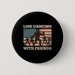 Bóton Redondo 5.08cm Line Dance Dancing Western Bigfoot Country Music S