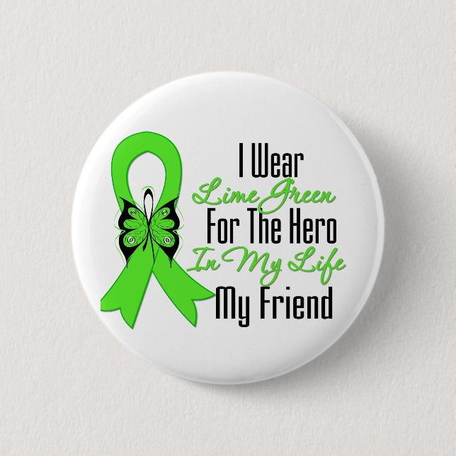 Bóton Redondo 5.08cm Linfoma Cancer Friso Meu Herói Meu Amigo (Frente)