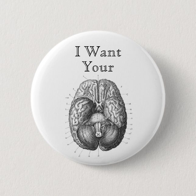 Bóton Redondo 5.08cm Linha botão do recolhimento do zombi (Frente)