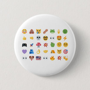 Bóton Redondo 5.08cm Linha do tempo de 35 emojis Roaring Kitty meme GME