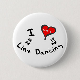 Bóton Redondo 5.08cm Linha presentes da dança - linha de coração dan