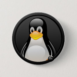 Bóton Redondo 5.08cm Linux - Botão Tux head