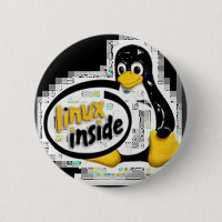 LINUX DENTRO de Tux o logotipo do pinguim de Linux