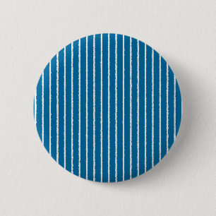 Bóton Redondo 5.08cm Listras Azuis e Brancas com Linhas Irregulares