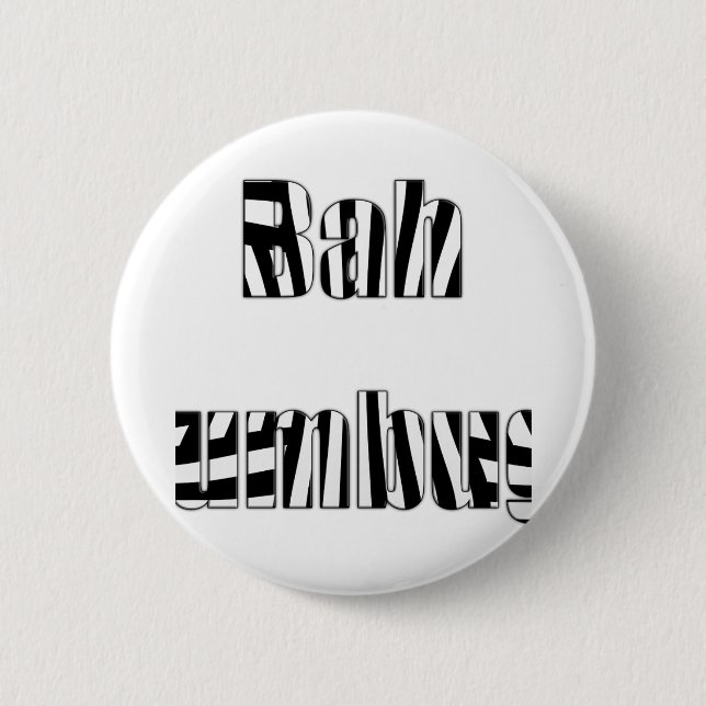 Bóton Redondo 5.08cm listras brancas e pretas (Frente)