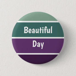 Bóton Redondo 5.08cm Listras Verdes E Roxas