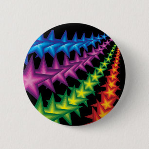 Bóton Redondo 5.08cm listras vívidas da estrela