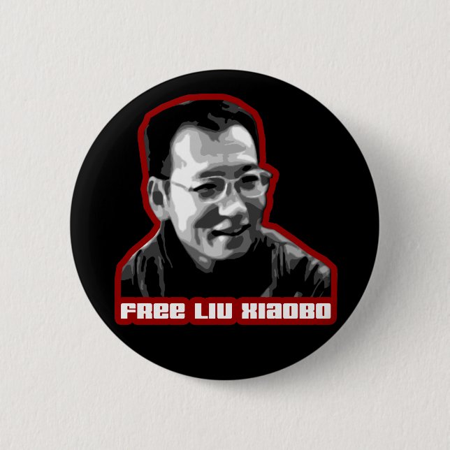 Bóton Redondo 5.08cm Liu livre Xiaobo (Frente)