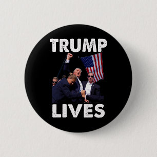 Bóton Redondo 5.08cm Live Donald Trump Mug Shot - Nunca rendam