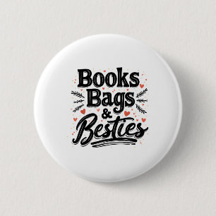 Bóton Redondo 5.08cm Livros Bolsas & Besties De Volta À Diversão Es