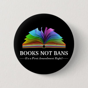 Bóton Redondo 5.08cm Livros Não Proibição, LGBTQ+ Botão de Distintivo