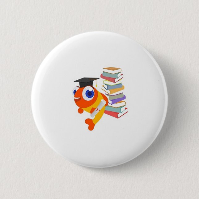 Bóton Redondo 5.08cm Livros PalFish (Frente)