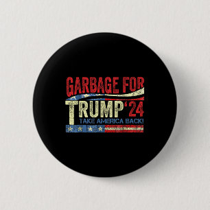 Bóton Redondo 5.08cm Lixo Para Trump 2024