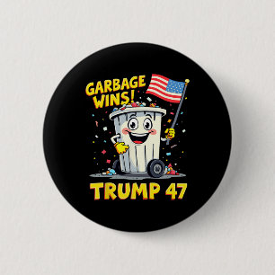 Bóton Redondo 5.08cm Lixo Vence 47 Grelha Da Equipe Para Trump 2024
