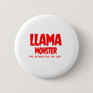 Bóton Redondo 5.08cm Llama Monster Red Logo