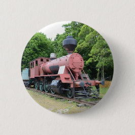 Bóton Redondo 5.08cm Locomotiva a Vapor Americana Antiga