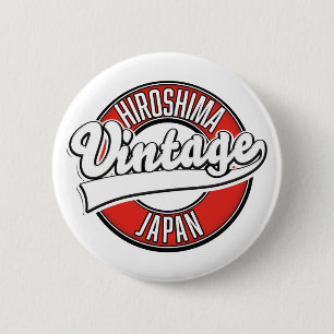 Bóton Redondo 5.08cm Logo do estilo de vintagem Hiroshima japan