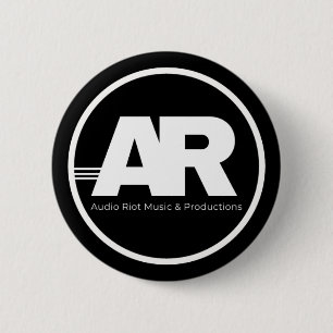 Bóton Redondo 5.08cm Logotipo Audio Riot Círculo Broche