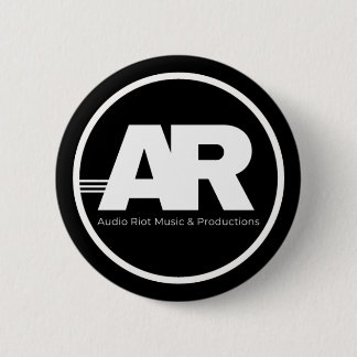 Bóton Redondo 5.08cm Logotipo Audio Riot Círculo Broche