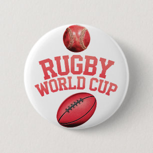 Bóton Redondo 5.08cm Logotipo da Copa do Mundo de Rugby com colocação i