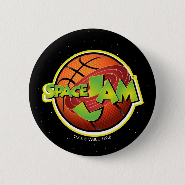 Bóton Redondo 5.08cm Logotipo de basquete SPACE JAM™ (Frente)