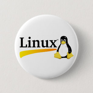 Bóton Redondo 5.08cm Logotipo de Linux com produtos de Tux