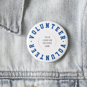 Bóton Redondo 5.08cm Logotipo de Organização Empresarial de Voluntários