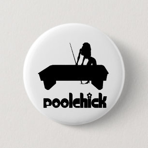Bóton Redondo 5.08cm Logotipo de PoolChick