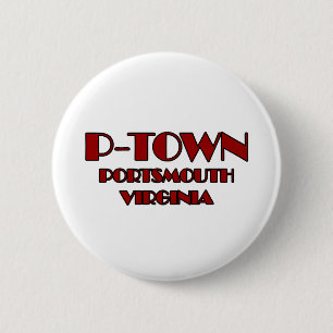 Bóton Redondo 5.08cm Logotipo de Portsmouth Virgínia da P-Cidade