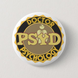 Bóton Redondo 5.08cm LOGOTIPO de PsyD - DOUTOR PSICOLOGIA