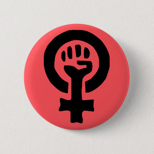 Bóton Redondo 5.08cm Logotipo de símbolo feminista