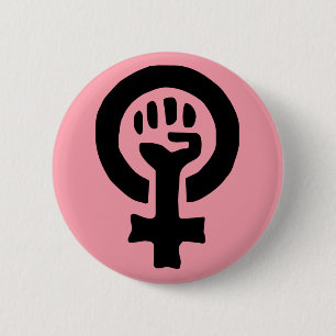 Bóton Redondo 5.08cm Logotipo de símbolo feminista