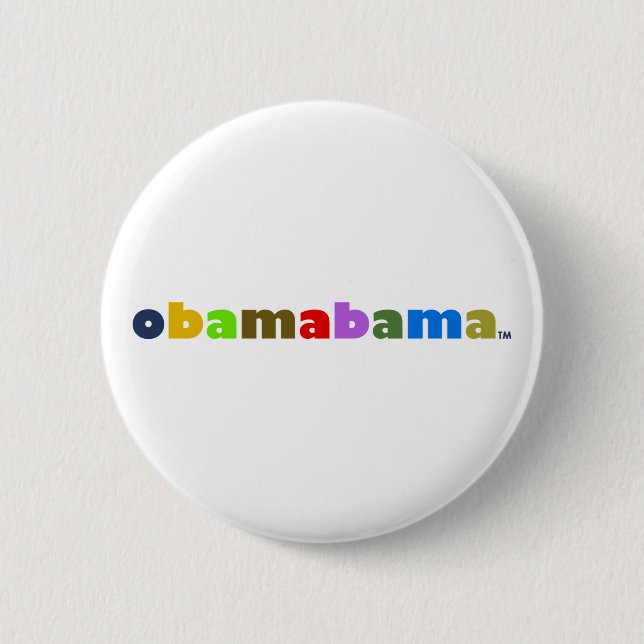 Bóton Redondo 5.08cm logotipo do obamabama (Frente)