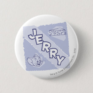 Bóton Redondo 5.08cm Logotipo do queijo azul de Jerry