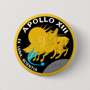 Bóton Redondo 5.08cm Logotipo do Símbolo da Missão da NASA Apollo 13