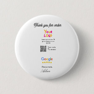 Bóton Redondo 5.08cm logotipo do site de revisão de negócios do Google
