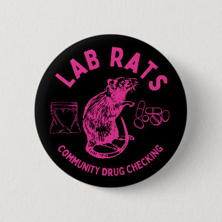 Bóton Redondo 5.08cm Logotipo Harm Reduction Sisters Lab Rats